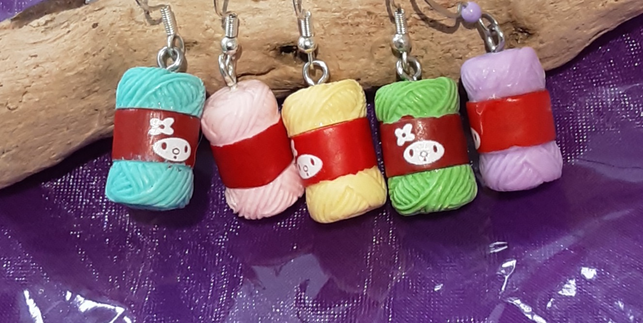 Knitting Earrings Yarn www.devonmermaid.com
