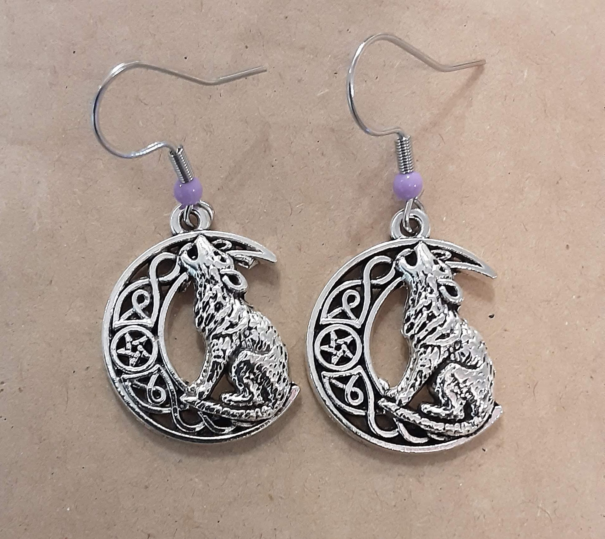 Wolf Earrings Coyote www.devonmermaid.com