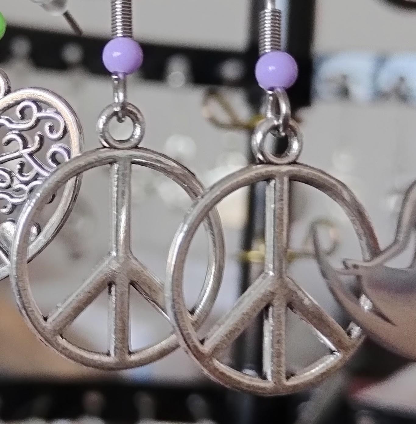 Peace CND Earrings www.devonmermaid.com
