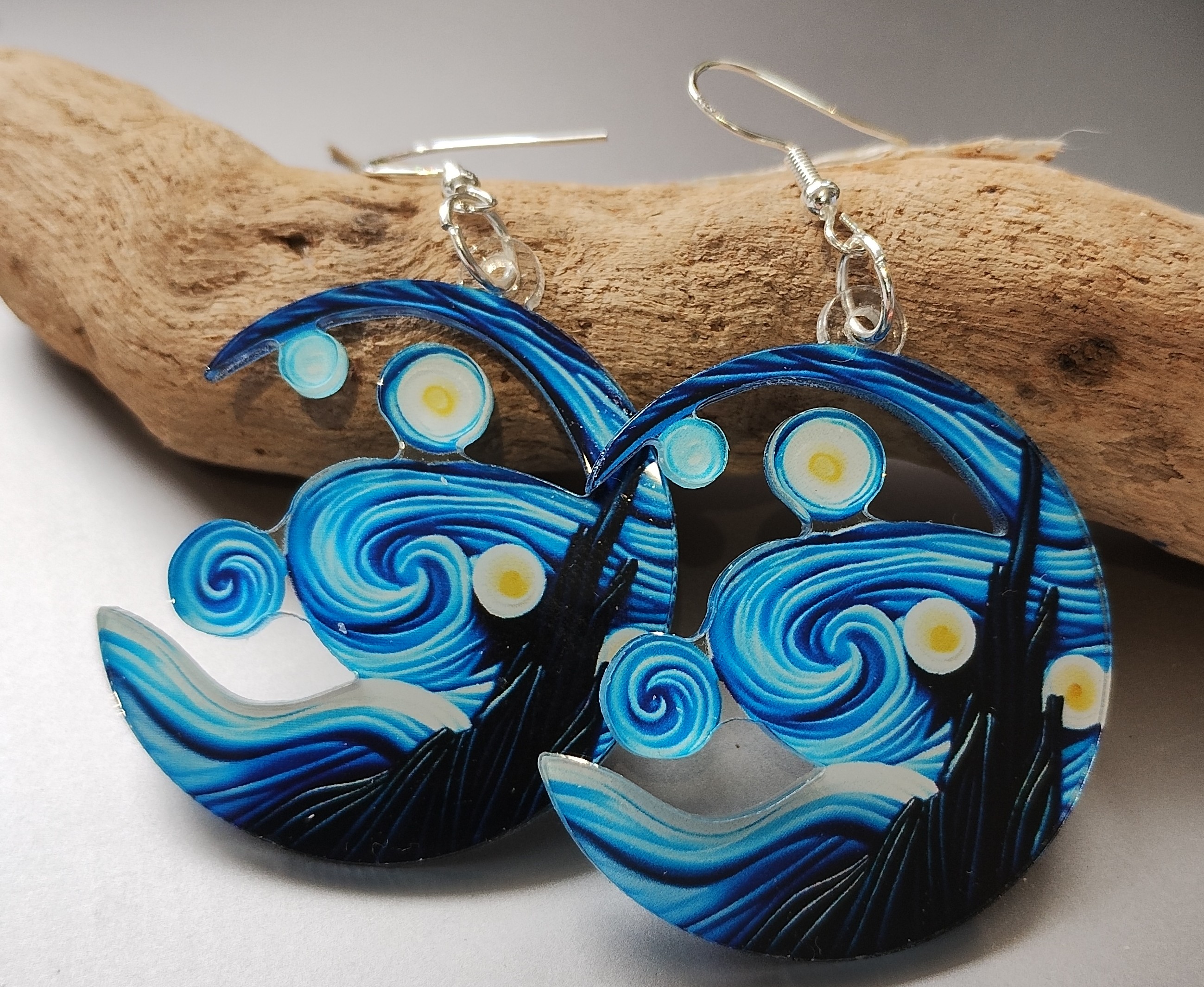 Van Gogh Starry Night Earrings www.devonmermaid.com