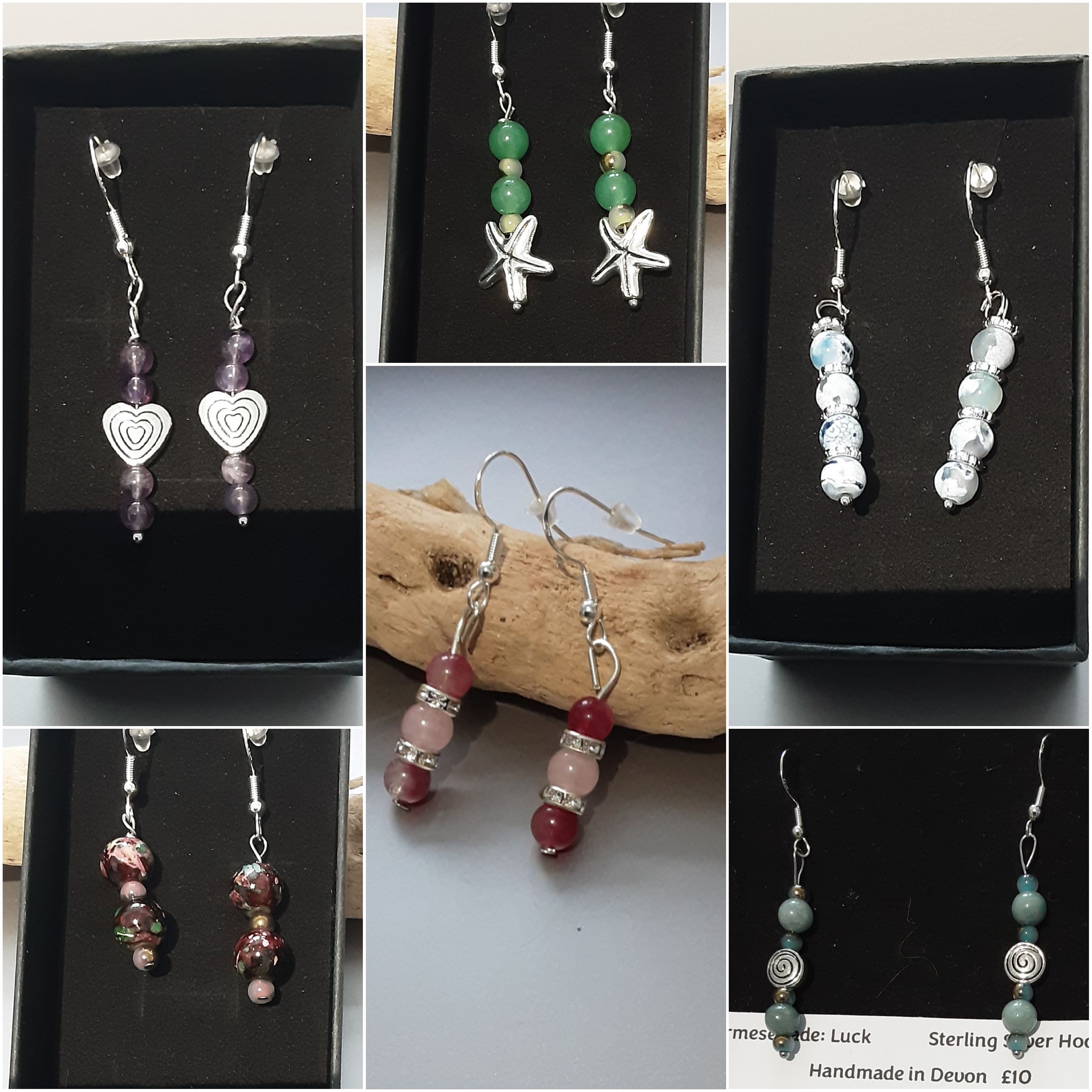 Semi-Precious Stone Earrings Dawlish Teignmouth www.devonmermaid.com