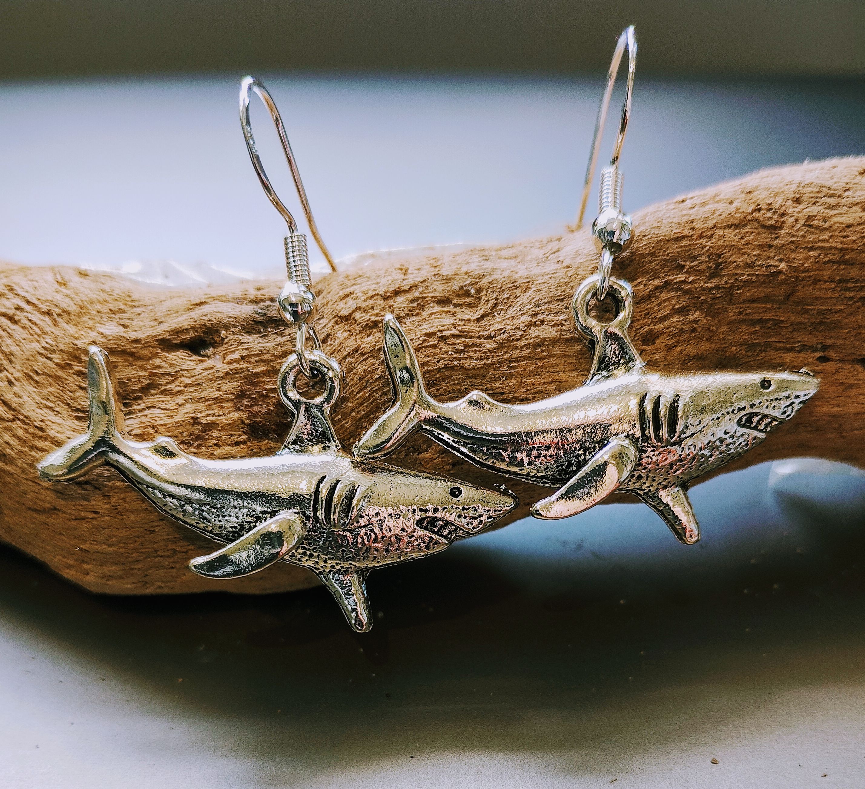 Shark Earrings www.devonmermaid.com