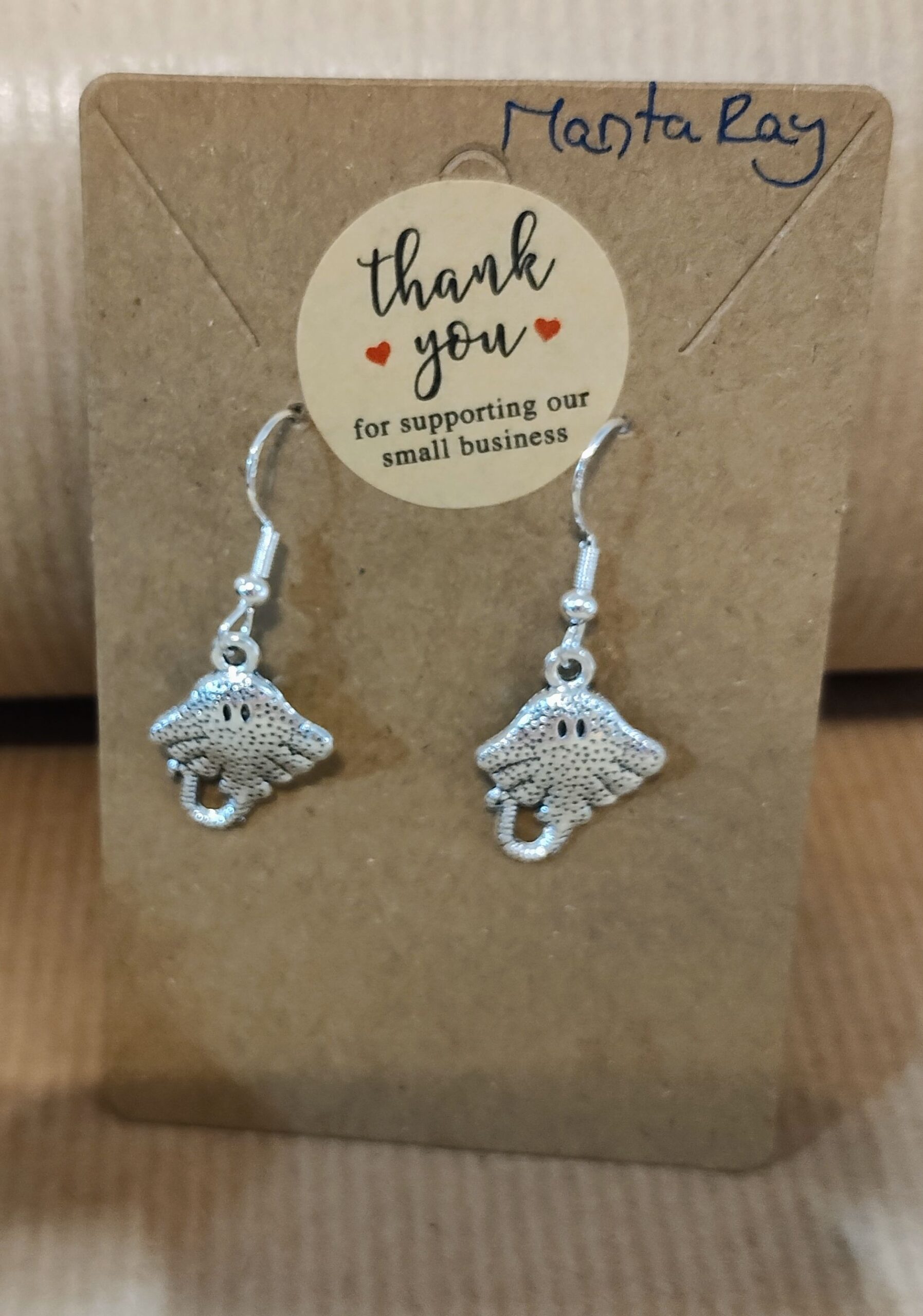 Manta Ray Earrings Fish www.devonmermaid.com