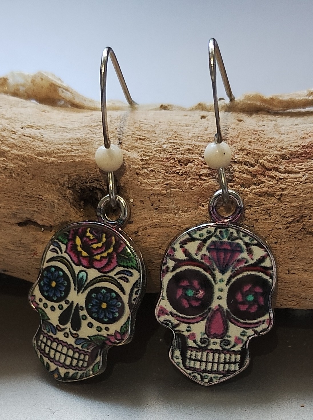 Skull Earrings Hallowe'en www.devonmermaid.com