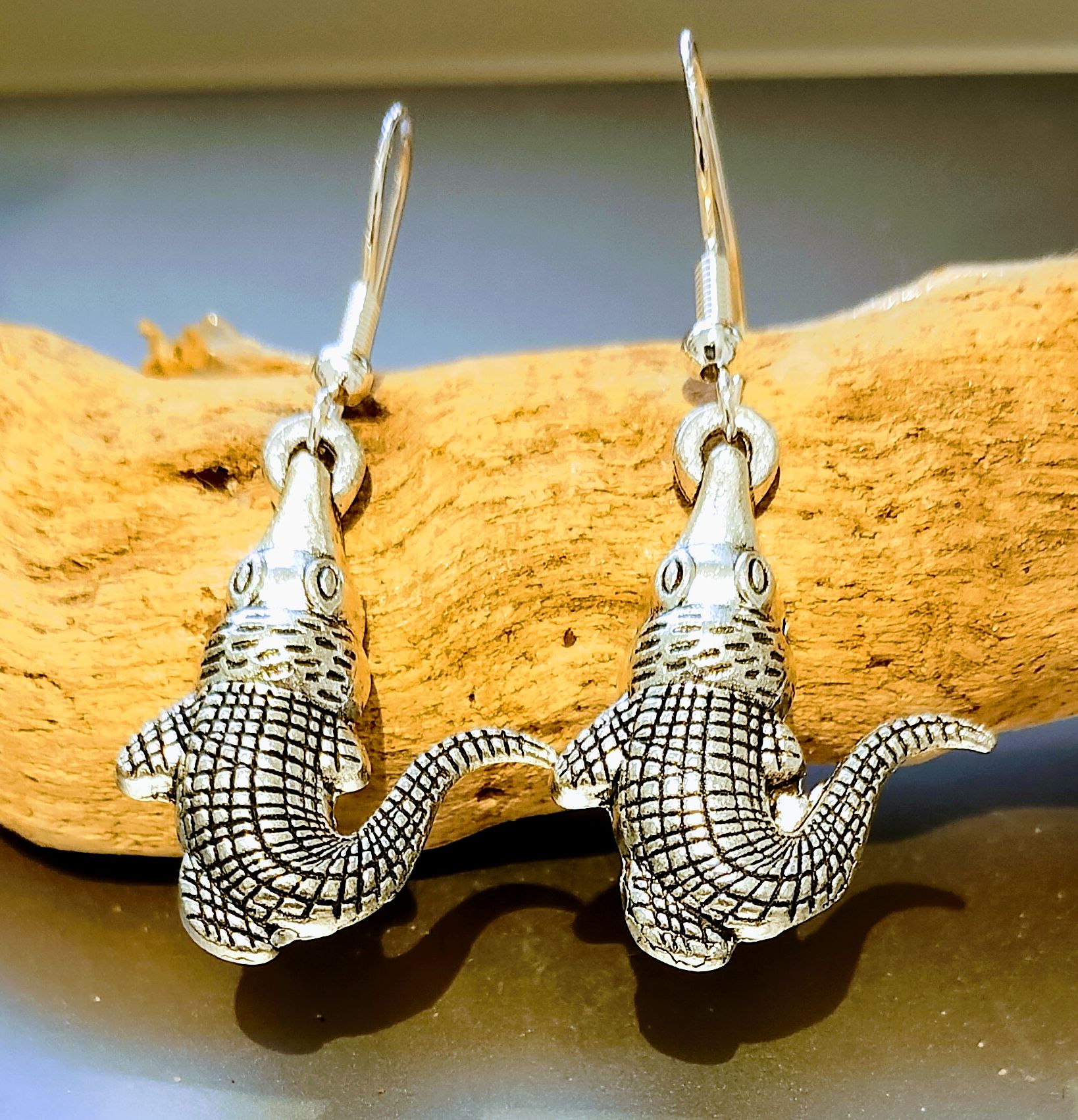 Crocodile Earrings www.devonmermaid.com