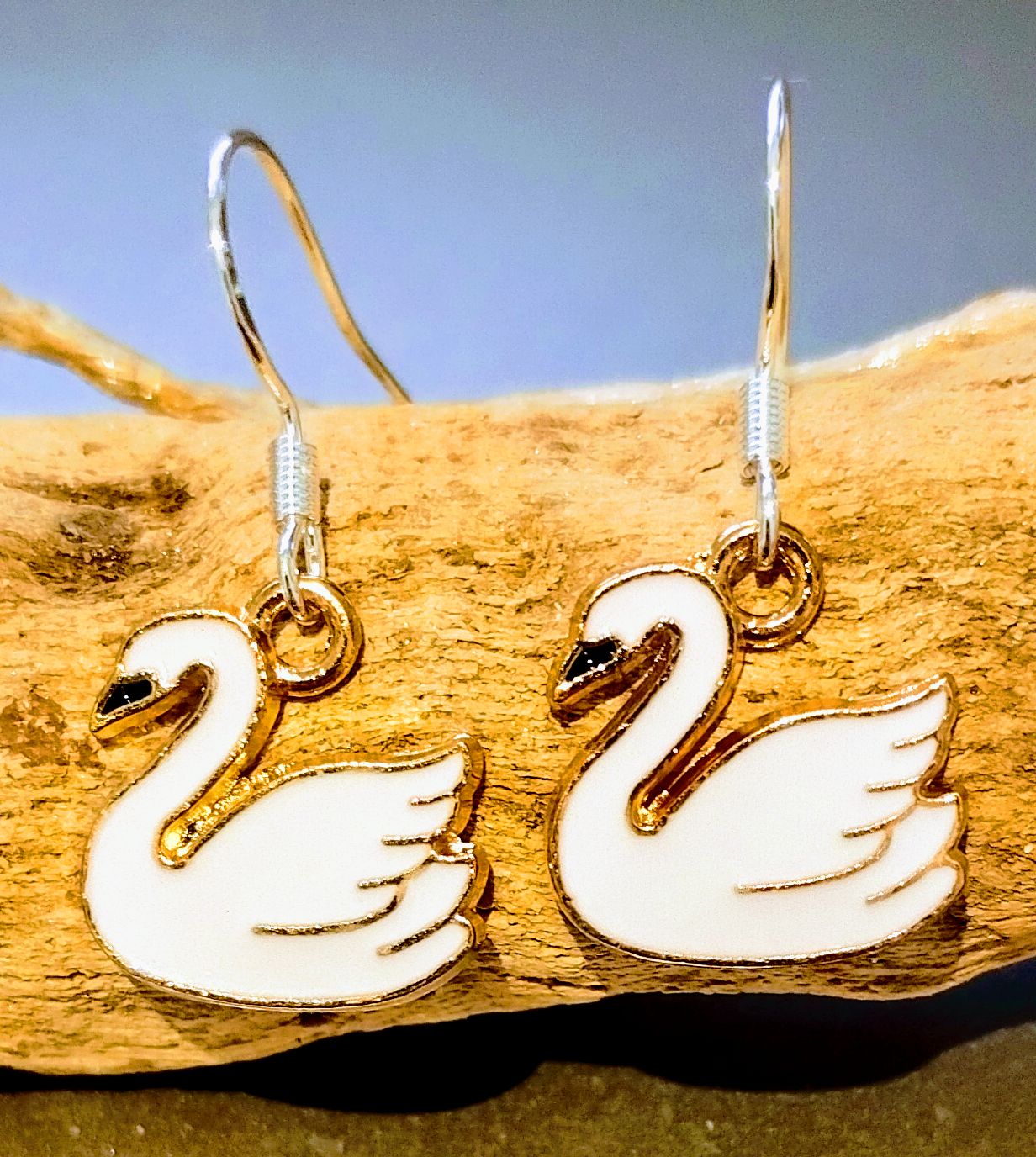 Swan Earrings www.devonmermaid.com