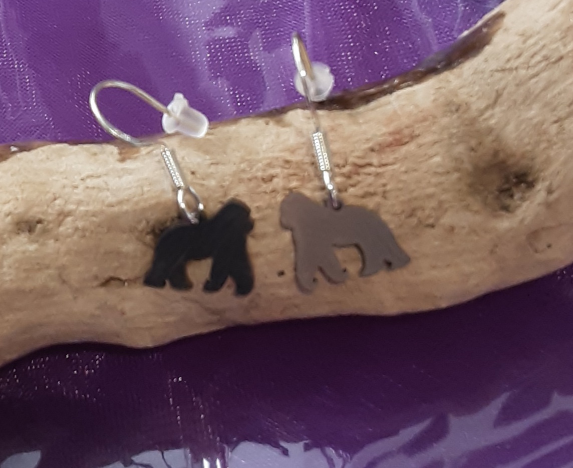 Gorilla Ape Earrings www.devonmermaid.com