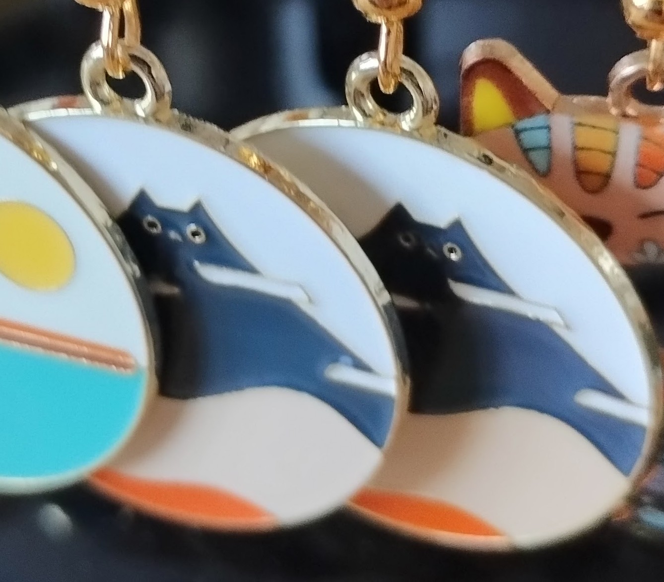 Cat Earrings www.devonmermaid.com