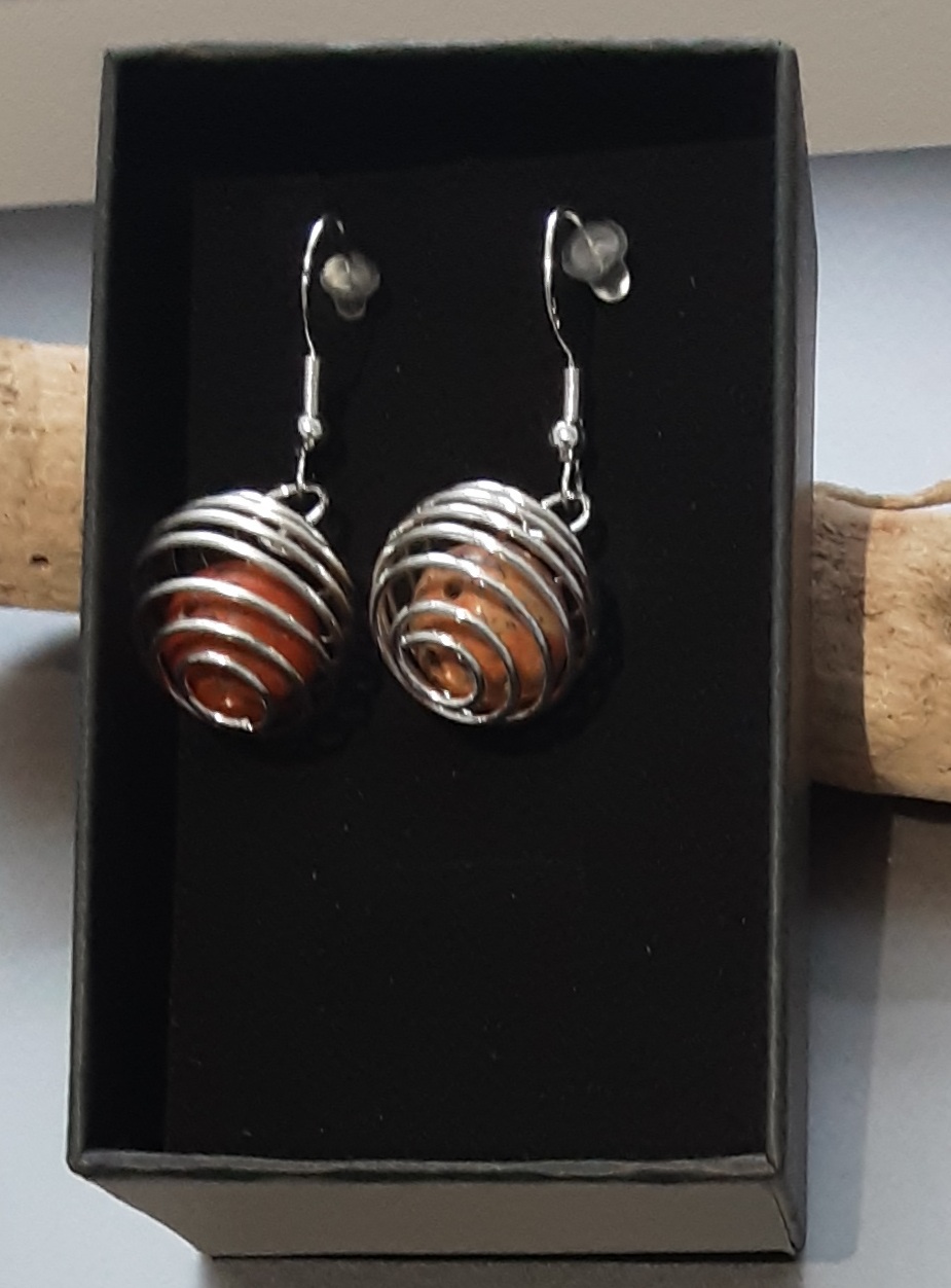 Mohave Mojave Orange Howlite Earrings www.devonmermaid.com