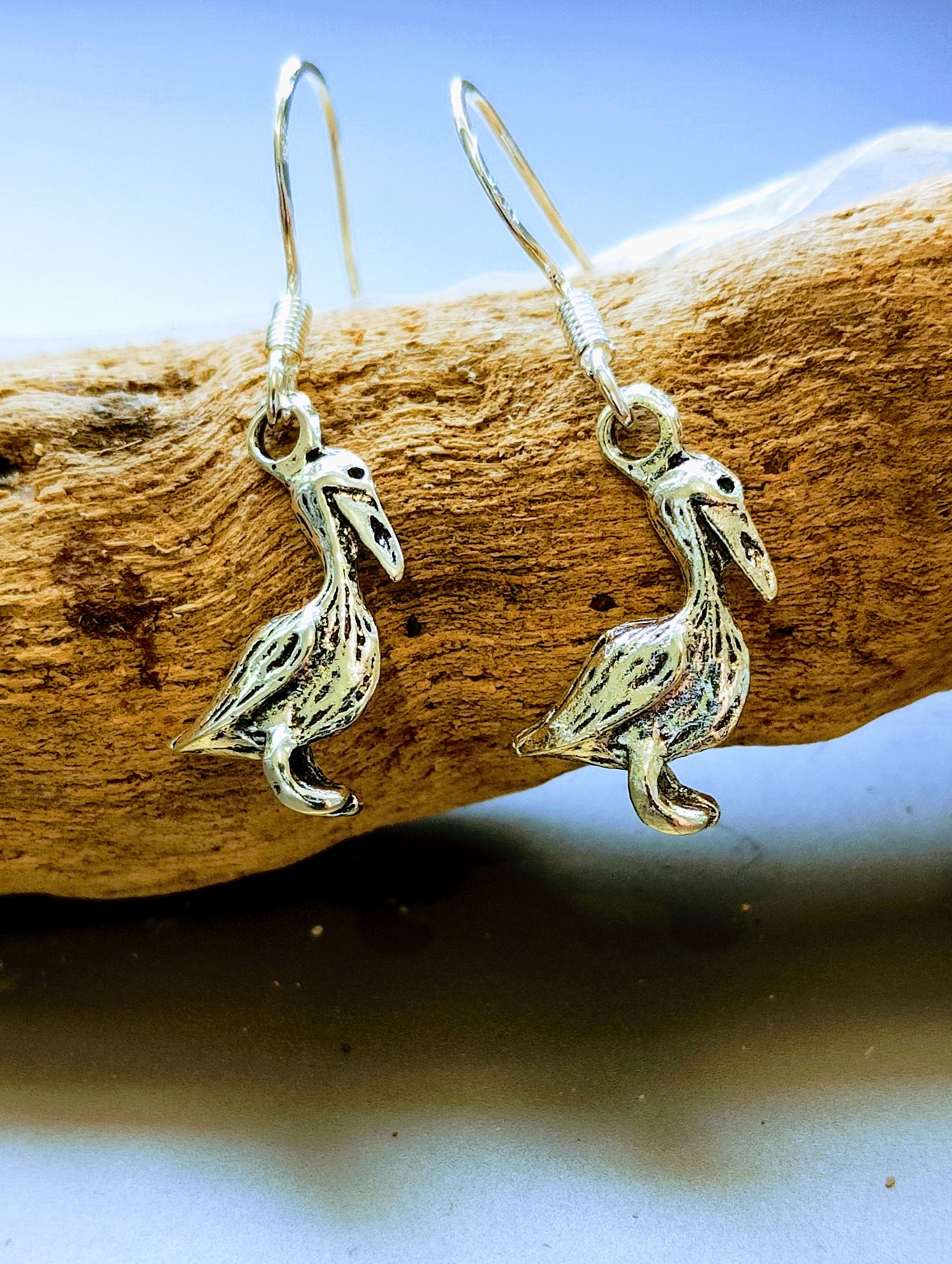Pelican Stork Earrings www.devonmermaid.com