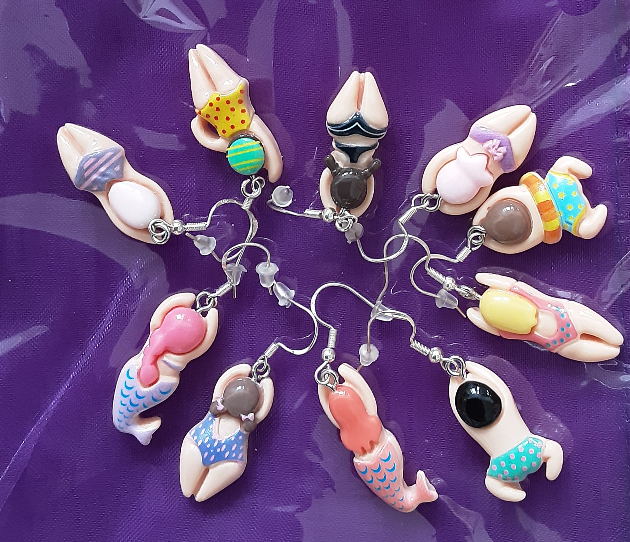 Wild Swimming Earrings www.devonmermaid.com
