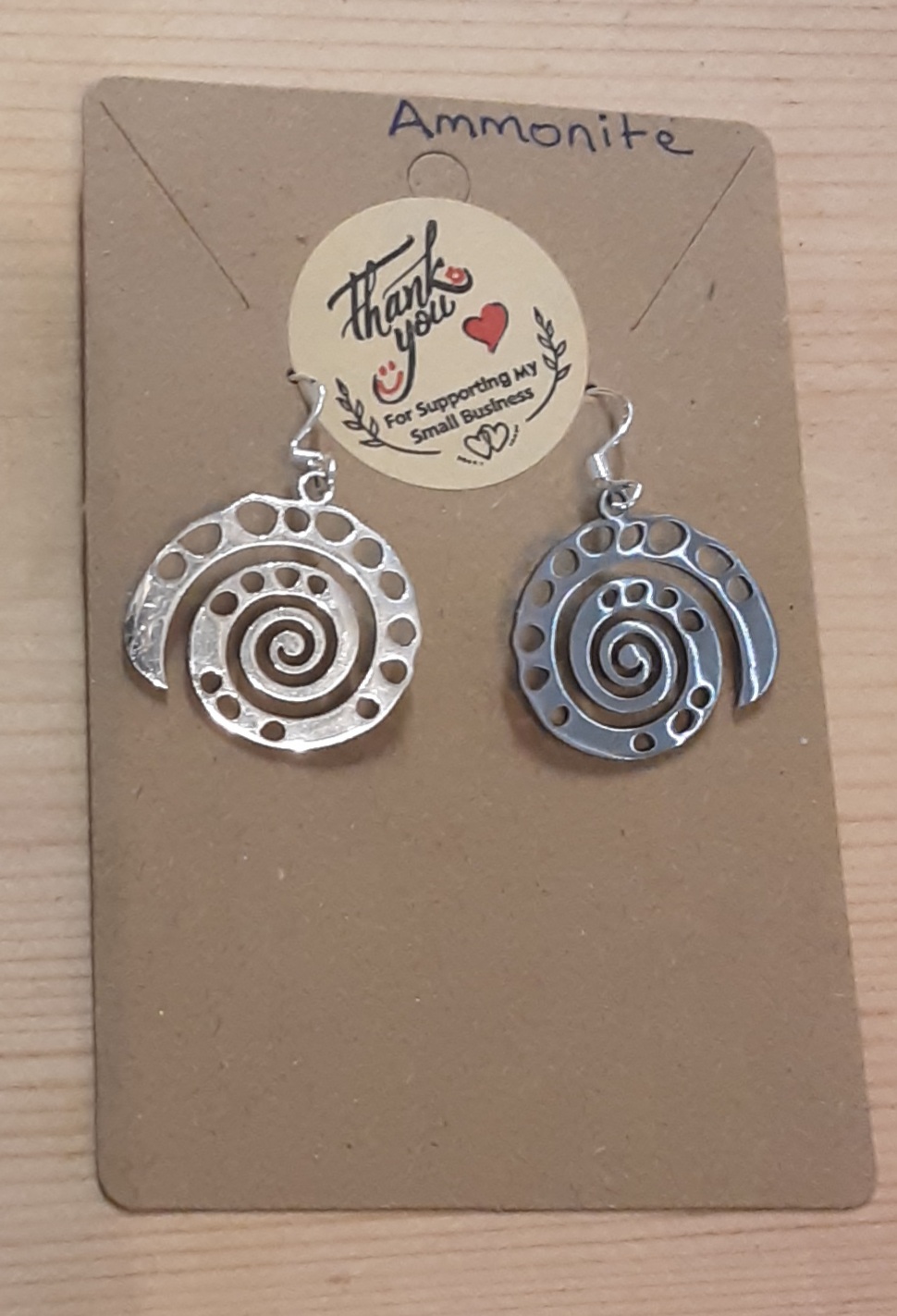 Ammonite Earrings www.devonmermaid.com