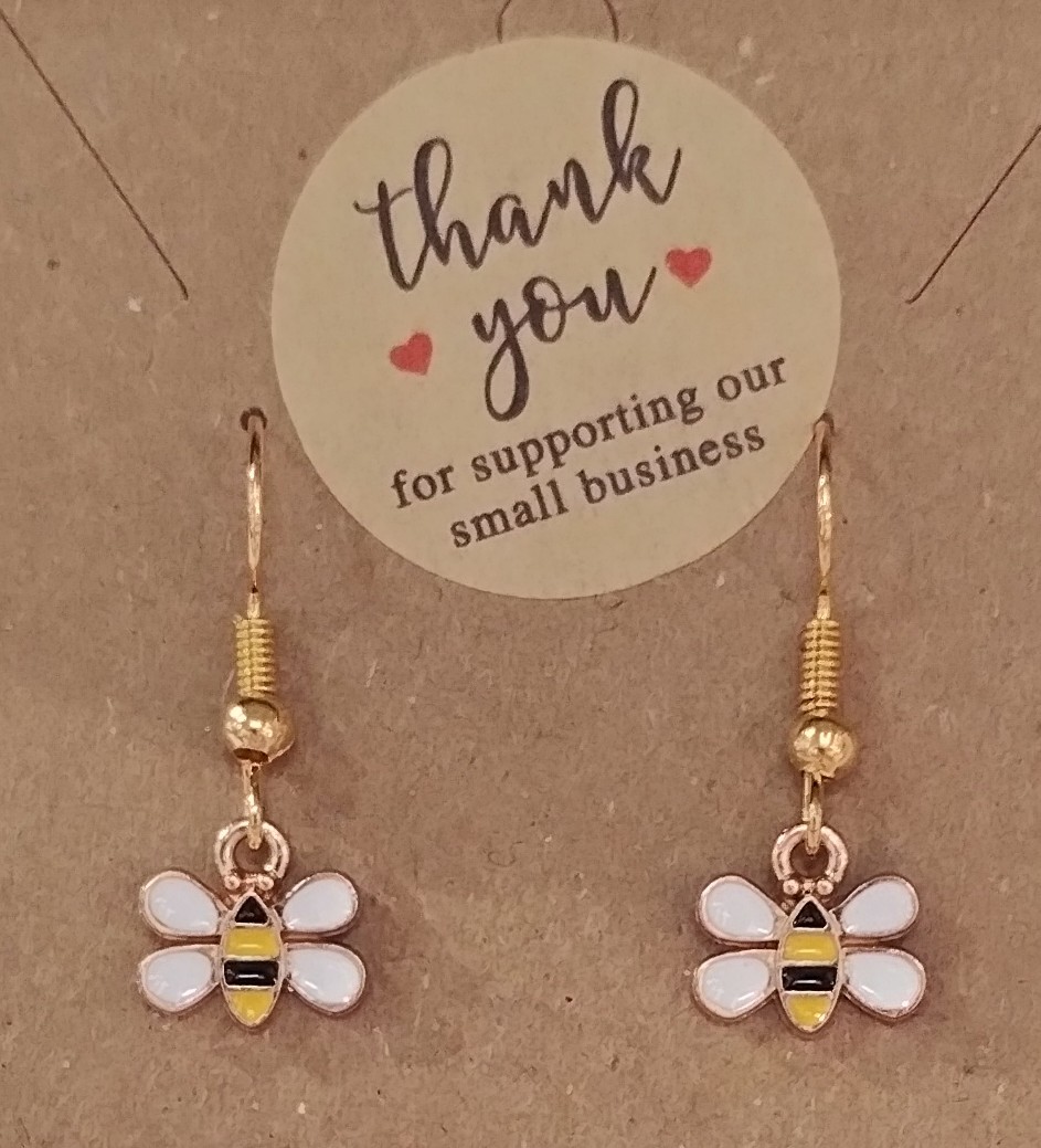 Bee Earrings www.devonmermaid.com