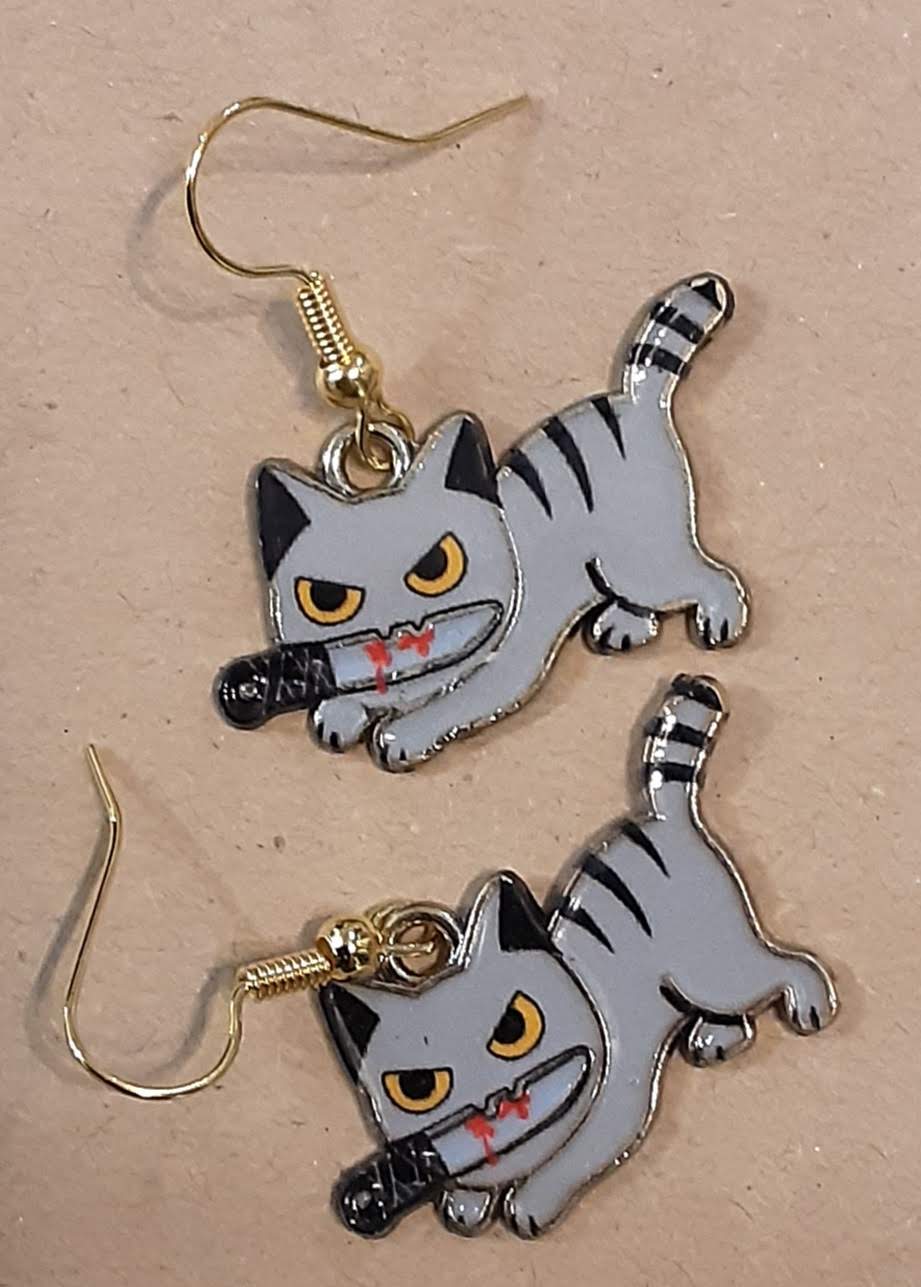 Cat Earrings www.devonmermaid.com