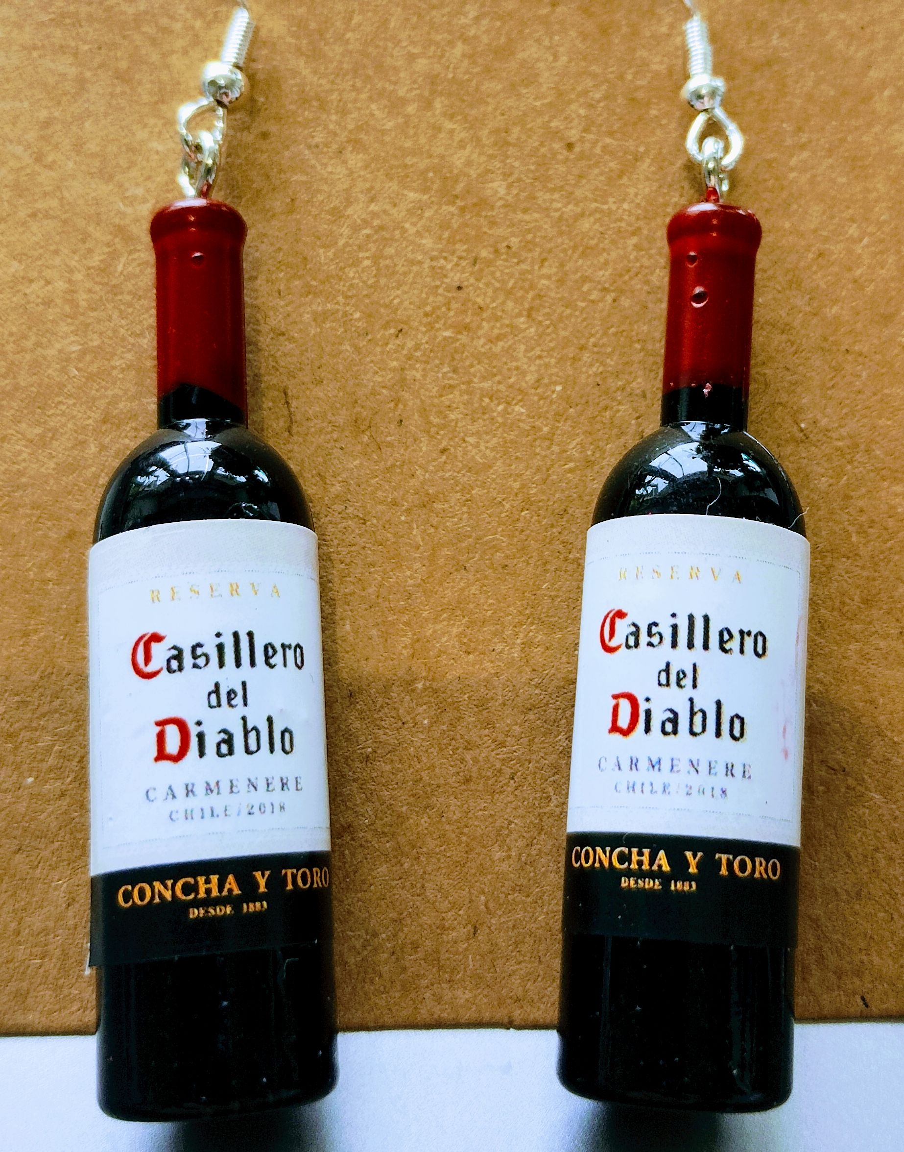 Wine Earrings Bottle www.devonmermaid.com