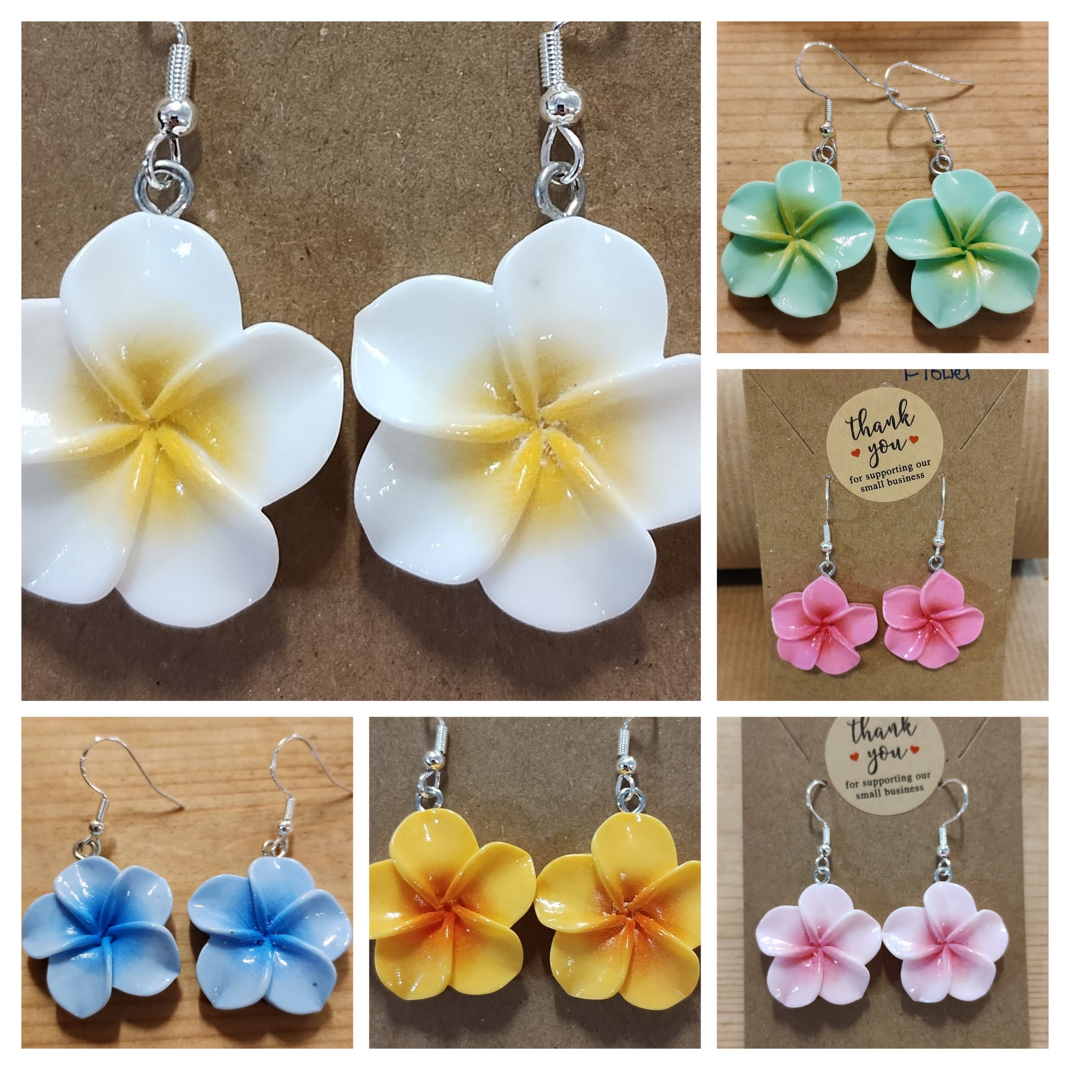 Plumeria Flower Earrings www.devonmermaid.com