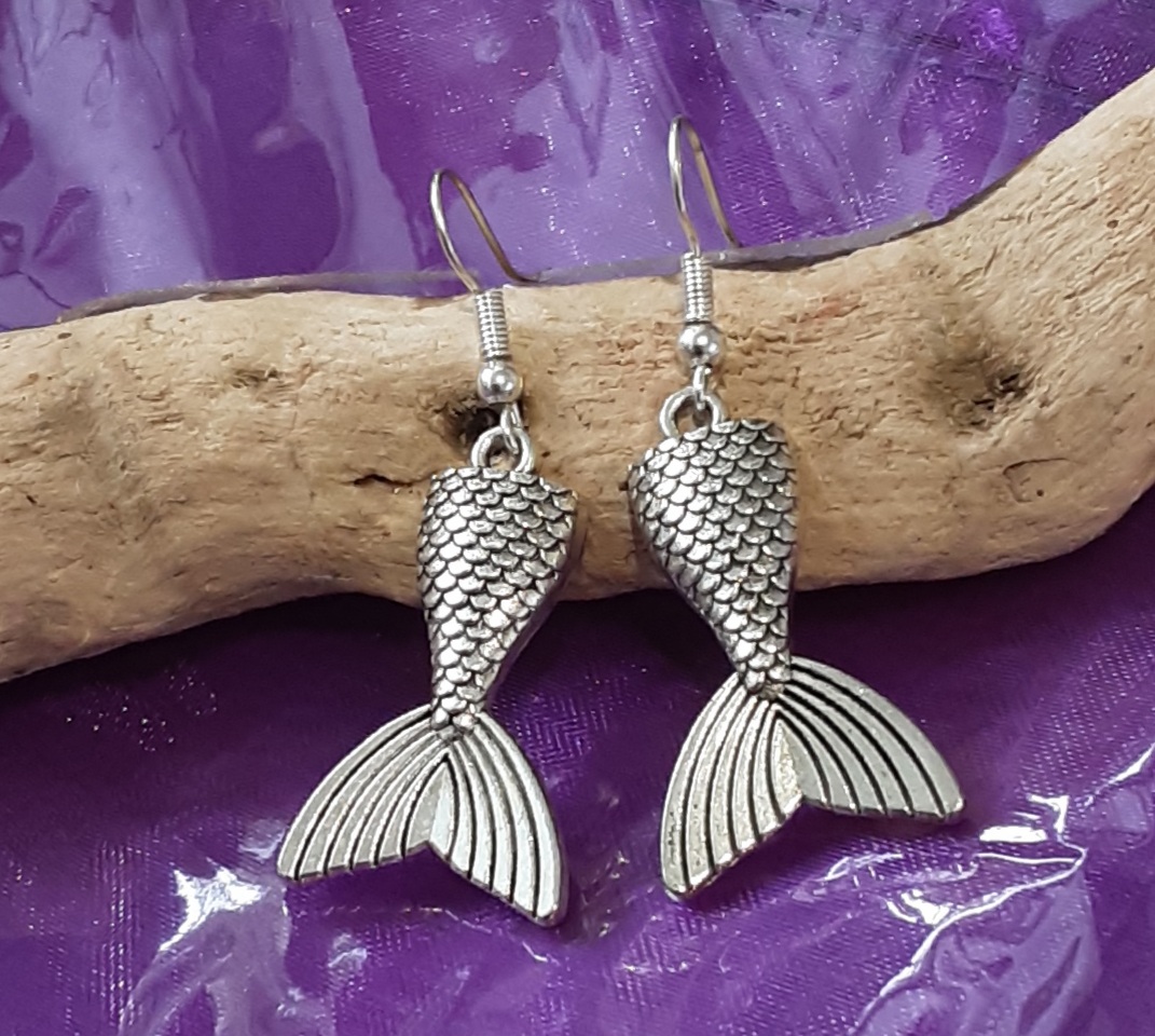 Mermaid Tail Earrings www.devonmermaid.com