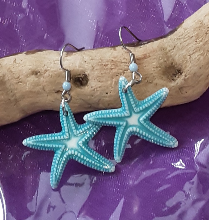 Starfish Earrings www.devonmermaid.com