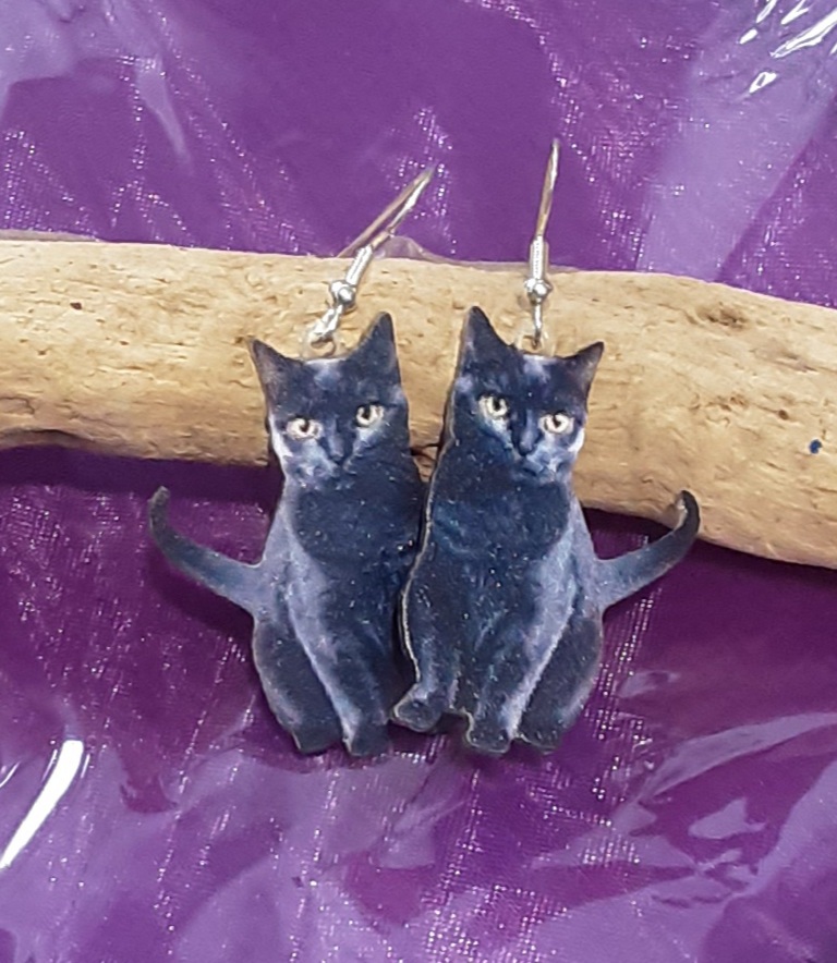 Cat Earrings www.devonmermaid.com