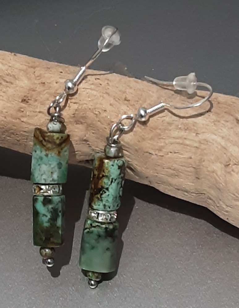African Turquoise Earrings www.devonmermaid.com