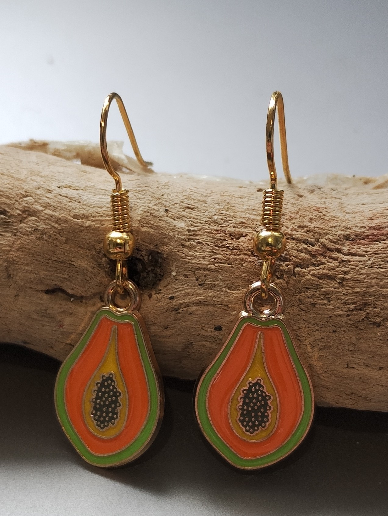 Papaya Vulva Earrings www.devonmermaid.com