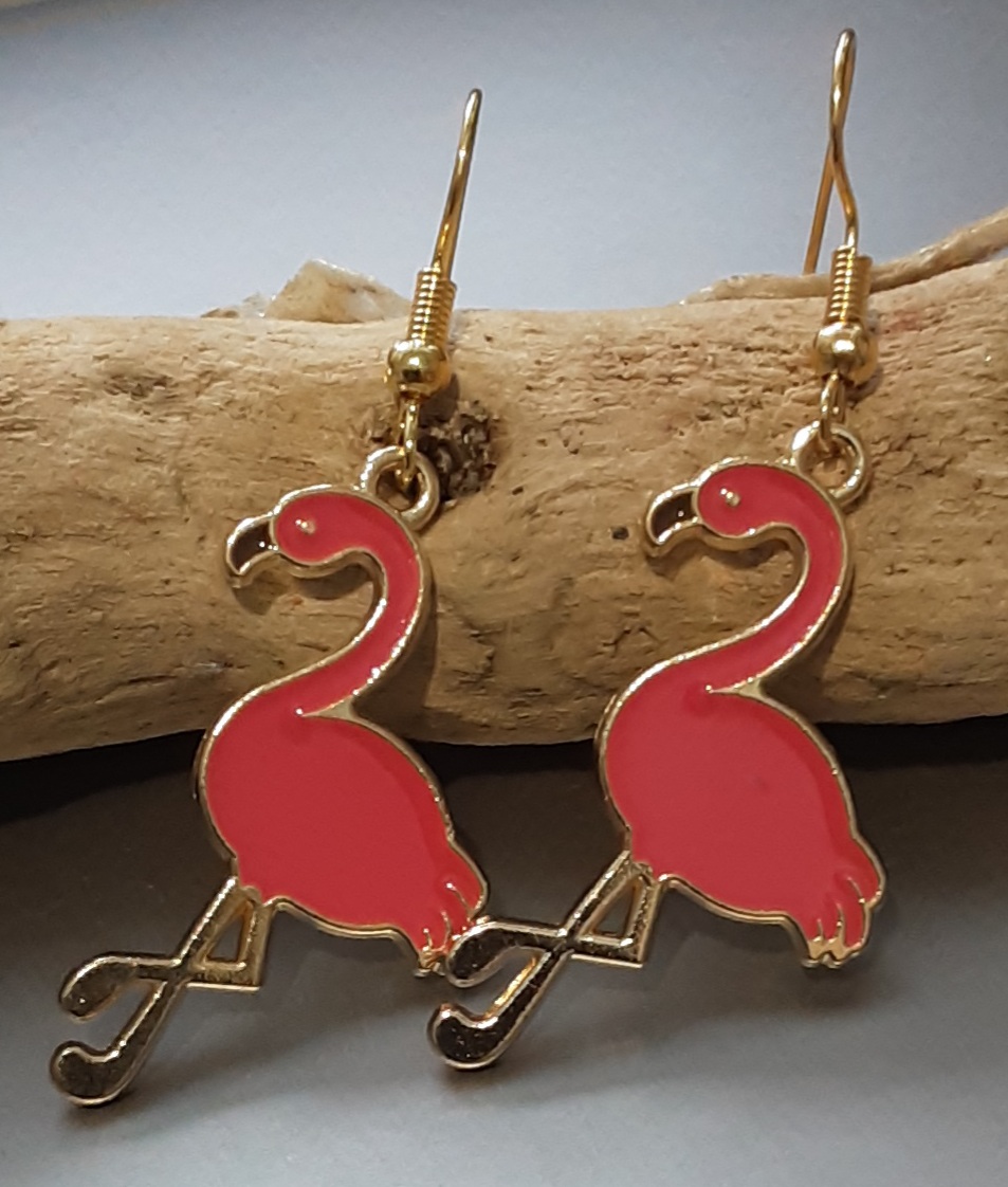 Flamingo Earrings www.devonmermaid.com