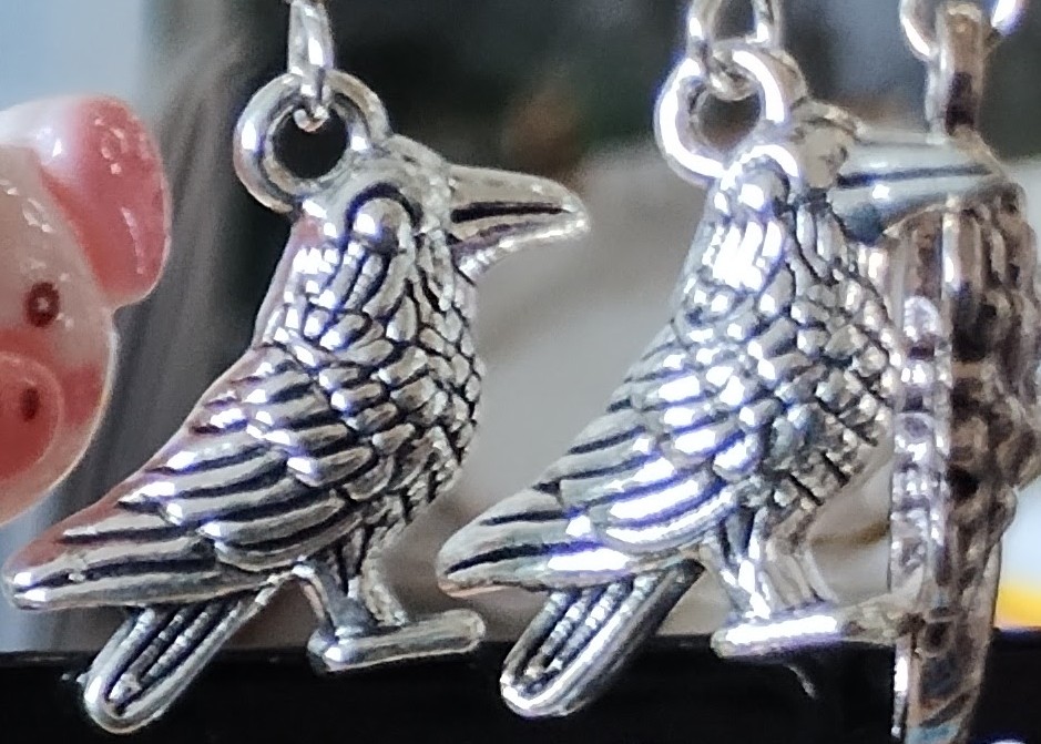 Crow Earrings www.devonmermaid.com