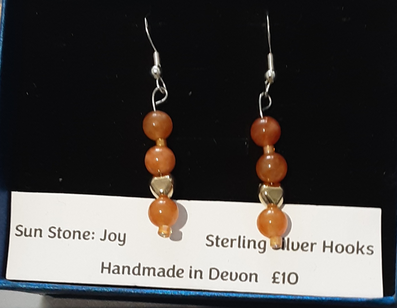 Orange Sun Stone Sunstone Earrings www.devonmermaid.com